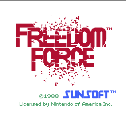 Freedom Force (USA) Title Screen